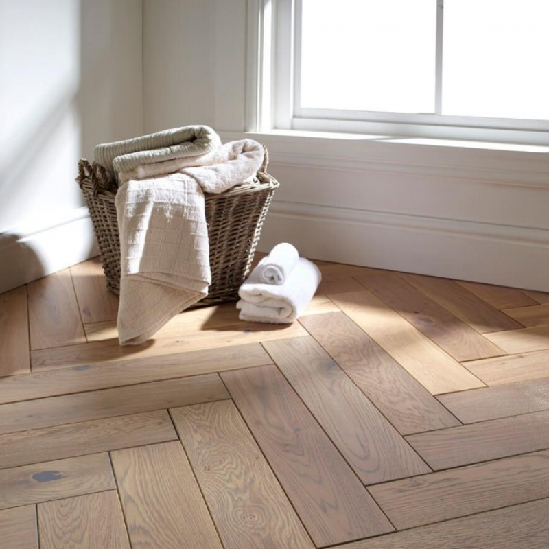 OFD Oak Seabank Oiled Engineered Herringbone Flooring